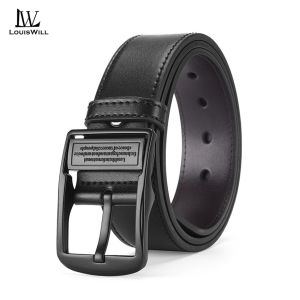 LouisWill เข็มขัดแฟชั่นผู้ชายแฟชั่นเข็มขัดหัวเข็มขัดเข็มเข็มขัดทำงานสองชั้นเข็มขัดหนังวัวย้อนยุค120เซนติเมตรป้องกันรอยขีดข่วนเข็มขัดวันพักผ่อนเข็มขัดสำหรับสุภาพบุรุษสำหรับผู้ชาย