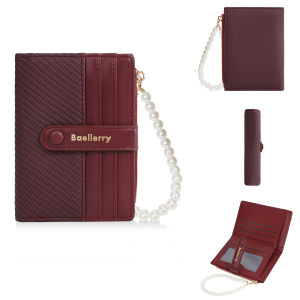 Baellerry | Baellerry Womens Fashion Buckle Wallet Luxury Pearl Chain Zipper Coin Purse