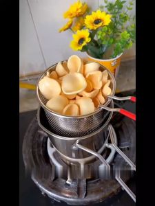 MallMainan-C1233 Panci Deep Fryer 2IN1 Stainless Steel Panci Set Saringan Minyak Praktis Rebus