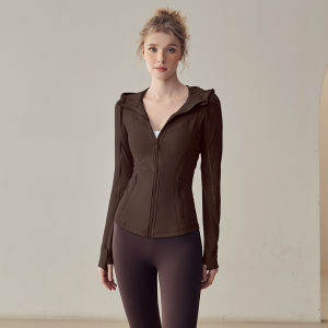 Long Sleeve Yoga Jacket Womens Fitness Running Training Sport Coat Zipper Cycling Suit Autumn Spring Suits Tight Fit Type