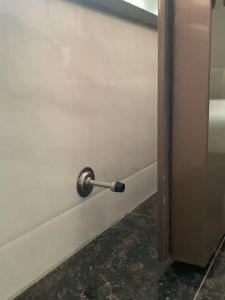COFOE. 3PCS Stainless Steel Cylinder Door Stopper/Bathroom Anti-collision Door Plug/Bedroom Door Anti-collision Rubber Wall Frame/Stainless Steel Rubber Pad Wall Mounted Door Holder For Indoor Home Office.