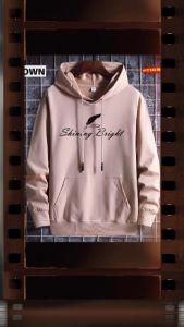SHINING BRIGHT Jaket Distro Sweater Hoody Pria Wanita Bahan Fleece Tebal