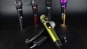 BOMGE | BOMGE SKM9000 Micro Hát Karaoke Không Dây 2 Kênh Tần Số 2.4G Cầm Tay Rõ Ràng Ổn Định Truyền Âm Thanh Cho Giảng Dạy Đám Cưới
