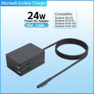 Microsoft Surface Go1 Go2 Go3 Charger 24W 5V 1.6A Power Supply Adapter fits Surface Pro 4 Core m3 Surface Pro 3 Core m3 Surface Pro 2017 Core m3 Tablet Surface Laptop Core m3