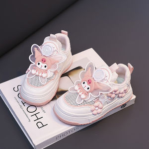 Rotation Buckle Cartoon Crows Shoe Girls Breathable Shoes