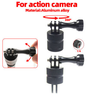 360 Degree Aluminum Alloy Tripod Mount Metal Adapter Screw for GoPro Hero SJcam Action Camera