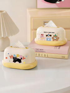 กล่องกระดาษทิชชู่แบบทนน้ำ กล่องเก็บของสำหรับโต๊ะกาแฟในห้องนั่งเล่นและห้องอาหาร กล่องเก็บของแบบน่ารักสำหรับตกแต่งบ้านสไตล์ยุโรป