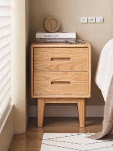YUANSHI YUANSU | Solid Wood Oak Bedroom Nightstand