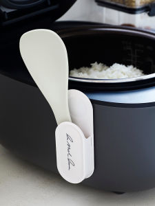 Creative Kitchen Rice Cooker Spoon Holder Storage Rack Home Use Soup Spoon Bracket Utensil Holder Plastic Material