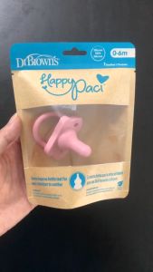 [ PS11007-Vỏ giấy ] Ty ngậm Dr Browns siêu mềm đầu tròn Happy Paci 100% silicone ( 0-6m)
