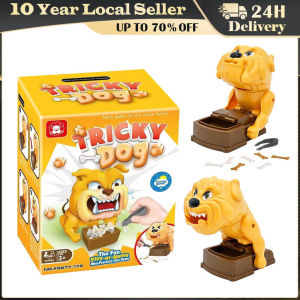 Funny Tricky Toys Bad Dog Chew Bone Action Games Biting Wake Dog Parents Interactive Toys Party Family Game Kids Xmas Gift