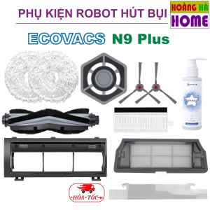 Phụ kiện robot hút bụi tương thích robot Ecovacs deebot N9+ | Khăn lau chổi giữa chổi cạnh màng lọc bụi nước lau nắp đậy chổi giữa đế khăn chất lượng
