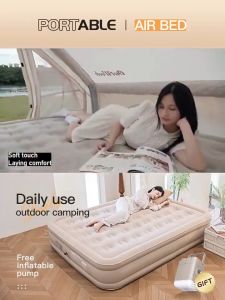 MODOFO Air Bed Double/Single Inflatable With Automatic Electric Pump Portable Air Bed For Camping Outdoor