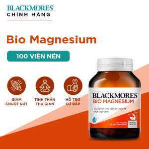 Viên Uống Bổ Sung Magie Hỗ Trợ Cơ Bắp Ngăn Ngừa Chuột Rút Blackmores Bio Magnesium Lọ 100 Viên
