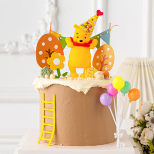 Birthday Cake Decoration Bear Stuffed Toy Large Stomach Winnie White Dog Bear Internet Famous Creative Childrens Baking Plugin