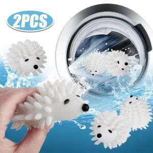 2PCS Soft Laundry Ball Hedgehog Shape Laundry Ball Anti-winding Decontamination Washing Tool Cleaning Sticky Hair Cleaning Ball