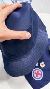 หมวกยุวกาชาด รวมอุปกรณ์เครื่องแบบยุวกาชาด: หมวกยุว, เข็มติดหมวกยุว, เข็มติดอกยุว, เข็มขัดยุว, หัวเข็มขัดยุว พร้อมส่ง