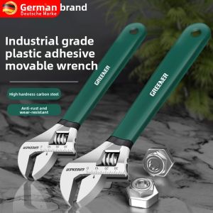 MONLEYTA | High Strength Industrial Grade Adjustable Wrench Bathroom Open End Tool Large Caliber 12 Inch Multifunctional Tool Carbon Steel