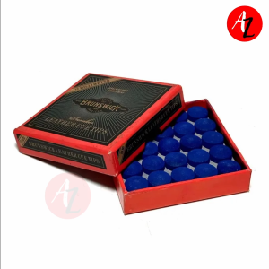 Brunswick Snooker Leather Cue Tips (14 mm) 1 box 50 pcs