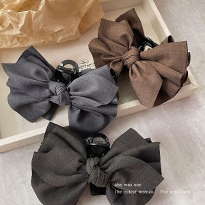 1pc Korean style Multi-layer cotton line large fabric claw clip for the back of the head autumn and winter elegant shark clip