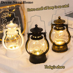 【Clearance Sale】Vintage LED Bulb Night Light Portable Bedroom Bedside Light Included Battery Home Decor Decoration Retro Small Oil Lamp