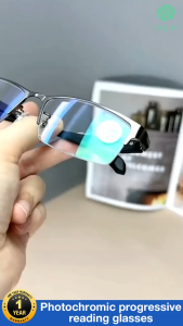 【100% authentic】Progressive photochromic glasses Reading glass for men original Vision correction