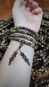 Vòng Tay Chuỗi 108 Hạt Trầm Hương Tốc Vườn - Vòng Tay Trầm Hương Nam Nữ 68 Li  Bình An May Mắn