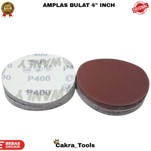 AMPLAS BULAT VELCRO 4" INCH GRIT AMPELAS 10CM