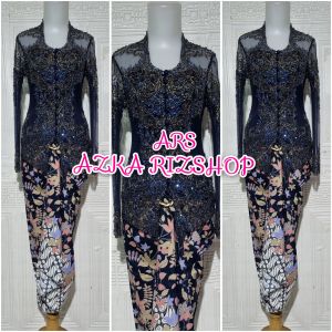 set kebaya pesta kebaya kerah sunda + rok lilit