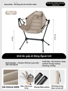 NatureHike | Ghế Bập Bênh Ngả Lưng Nhôm Hợp Kim Cắm Trại Ngoài Trời Gấp Di Động
