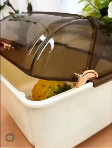 Hộp đựng cốc bát đồ dùng gia đình nhựa PP cao cấp có nắp chống bụi thoát nước và ống đũa