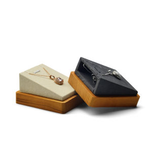 Oirlv Wooden Necklace Jewelry Storage Organizer Display Tray Holder Jewelry Showcase Display Stand SM045