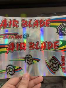Bộ tem xe đạp AIRBLADE chữ màu đỏ hàng nhập Thái Lan chất lượng cao dành trang trí riêng cho dòng xe này tem màu sắc cực đẹp và bền giá bán cực tốt bán lẻ như bán sỉ