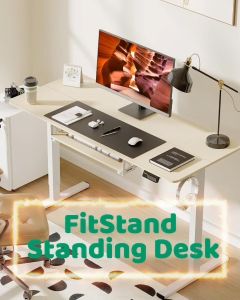 Youthopia FitStand 140cm Electrics Adjustable Stand Desk-Rustic Brown