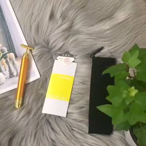 Energy beauty bar โกลเด้นนวดหน้ากันน้ําลดน้ําหนักไฟฟ้าความงามบาร์ T รูปร่างนวดหน้าลูกกลิ้งดูแลสั่นสะเทือน