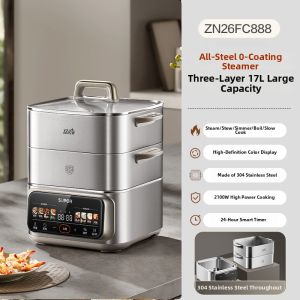 Supor | Titanium Stainless Steel Electric Steamer Multi-layered Cooking and Stewing