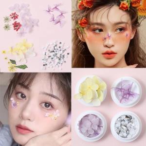 Dried Flower Face Stickers for Makeup Photography Daisy Wedding Bride Forest System Facial Decorations Comfortable Nail Tools