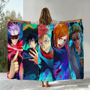 Bandai | Cartoon Jujutsu Kaisen Anime 3D Flannel Blanket Soft Throw Blanket Art For Home Decor Bedroom Bed Sofa Cover Picnic Fans Gifts