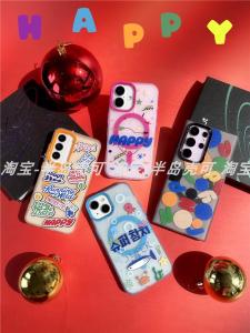 BTS Jin Happy Magnetic Phone Case for  14 15Promax 13 12 16 17ProS23 S24 Creative Korean Pop Artwork Mobile Phone Cover