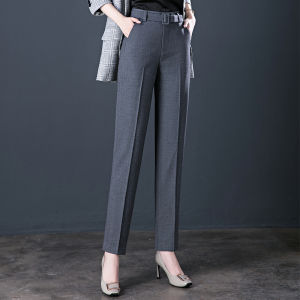 Quần Ống Đứng Cạp Cao Cho Nữ Mùa Hè Mới Quần Dài Thường Ngày Cho Phụ Nữ Trung Niên Quần Tây Mẹ Mùa Xuân Hè