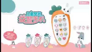 Wonderful Toys Baby Phone Toys Bunny Early Education Cartoon Radish Mobile Phone Music Toy Simulation Story Kids
