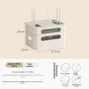 Cable Organizer TV Box Router Storage Shelf