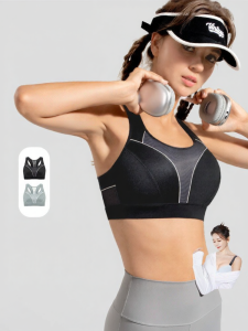 TANGLI | Plus Size High Impact Shock Absorption Push-up Sports Bra
