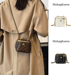 Fall Winter Mini Crossbody Bag Womens 2024 New Versatile Small Fragrance Style Diamond Grid Lipstick Box Phone Bag Korean Style