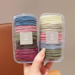 Childrens Elastic Hair Ties Colorful Simple Baby Girls High Elasticity Non-Damaging Hair Bands for Bun Hairstyles Durable