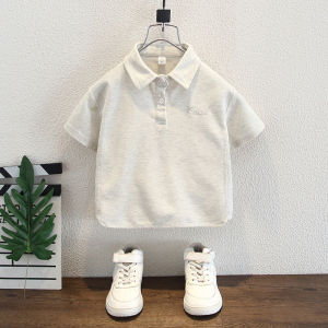 Áo Thun Polo Tay Ngắn Mùa Hè Thời Trang Trẻ Em Thường Ngày Mỏng Cho Bé Trai Áo Thun Cotton Pha Sợi Triacetate Thoáng Khí Thoải Mái