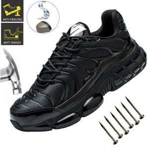 High Quality Steel Toe Safety Shoes Men Work Sneakers Indestructible Shoes Puncture-Proof Protective Shoes Male Work Footwear