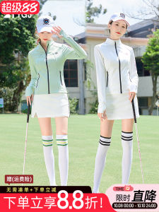 Golf Womens Quick-Drying Long-Sleeved T-shirt Sun Protection Turtleneck Zipper Sport Cardigan Coat Clothes