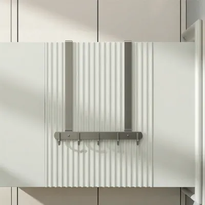 Super Long Stainless Steel Door Back Clothes Hook Thickened 2cm No Drilling Required Closet Door Hanging Storage Organizer