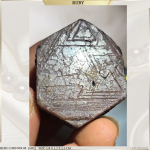 RUBY CORUNDUM WITH RECORD KEEPING ETCHING [AC24]MADAGASCAR-Connect with Higher-Self Wisdom Clarity